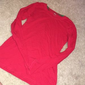 All red SO long sleeve tee